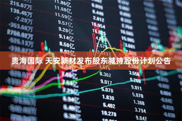 贵海国际 天安新材发布股东减持股份计划公告